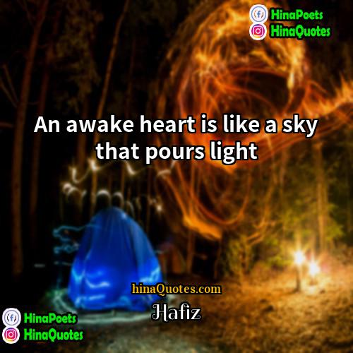 Hafiz Quotes | An awake heart is like a sky